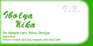 ibolya mika business card